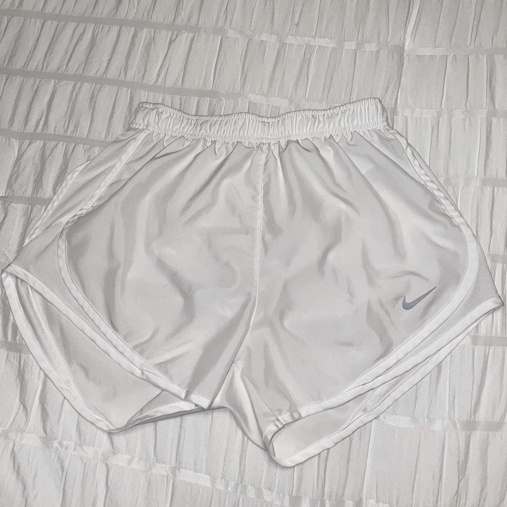 White Nike Tempo Dri-Fit Shorts